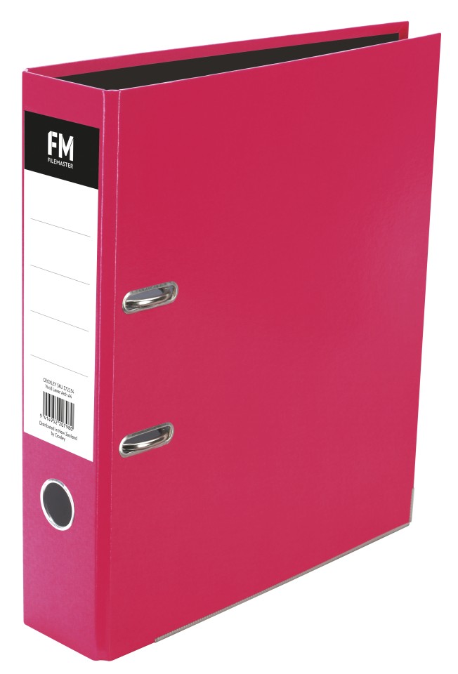 FM Lever Arch File A4 Vivid Shocking Pink