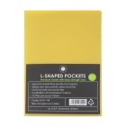 Esselte L Shaped Pockets Heavy Duty A4 170 Micron Yellow Pack 12 image