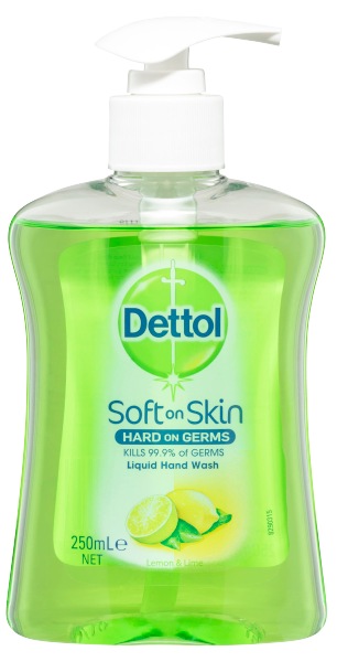 Dettol Antibacterial Liquid Hand Wash Pump Lemon and Lime 250ml 8185631