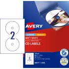Avery White CD Labels Laser Inkjet Printers 117mm diameter 50 Labels 960101 / L7676 image