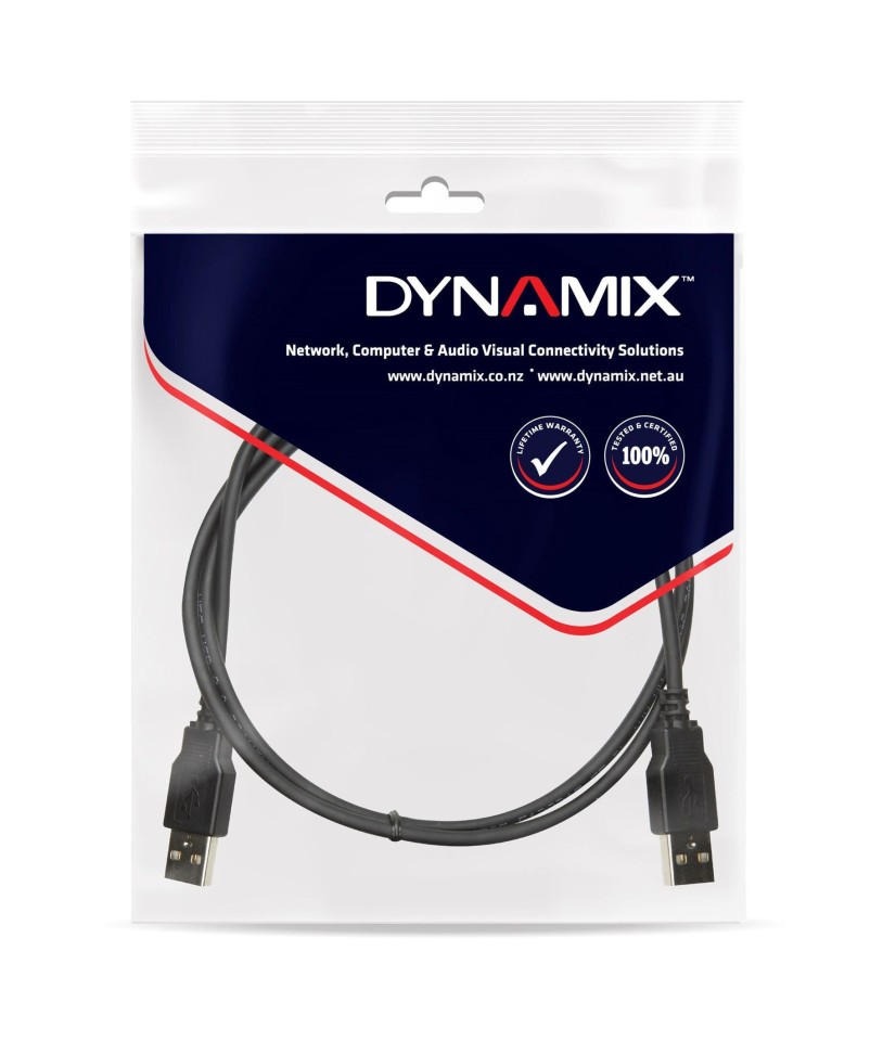 Dynamix USB 2.0 Type A Cable Black 2m