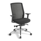 Eden NXPro Chair Polished Base With Arms Black image