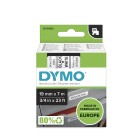 Dymo D1 Label Printer Tape Black On White 19mmx7m image