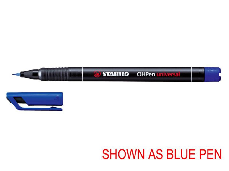 Stabilo 841P Overhead Projection Pen Permanent Extra Fine Black