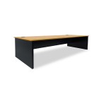 Delta Straight Desk 1800Wx750Dmm Charcoal Frame / Beech Top image