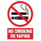 English No Smoking Or Vaping Labels Pk2 image