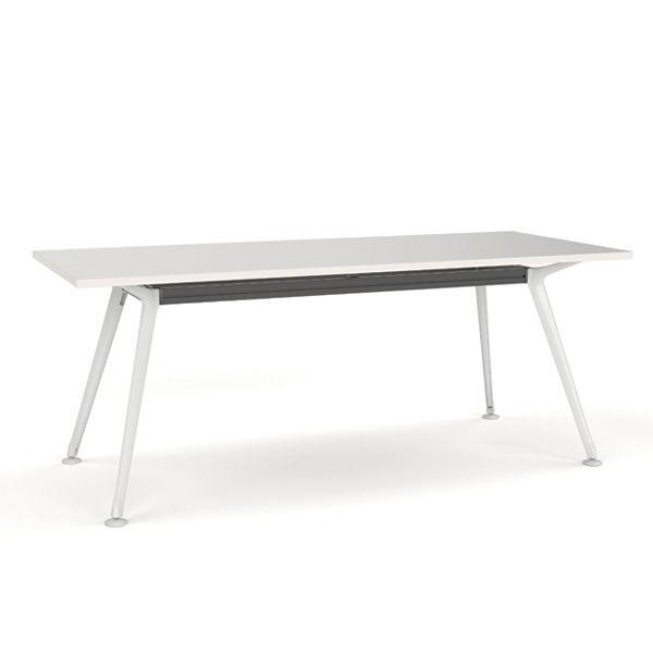Knight Team Meeting Table 1800(w)X800(d)mm White Top With White Base White