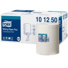 Tork M2 Wiping Paper Plus Centrefeed Roll 101250 2 Ply White 457 Sheets Per Roll Carton of 6 image