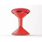 Jari Stool Red Upholstered Seat Red Base Height Adjustable 400mm - 500mm image