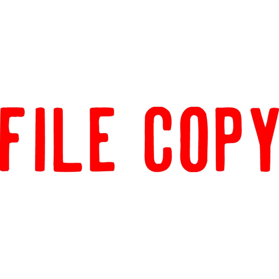 X-Stamper Self-Inking Stamp 'File Copy' With Red Ink