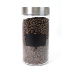 Seymours Container Glass Container Glass Stainless Steel Lid With Blackboard Label Large image
