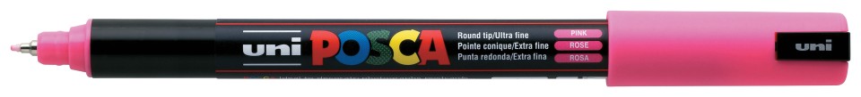Uni Posca Marker 0.7mm Ultra-Fine Elastomer Pink PC-1MR