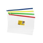 Marbig Document Case With Zip Clear A4 Clear Assorted Colours image