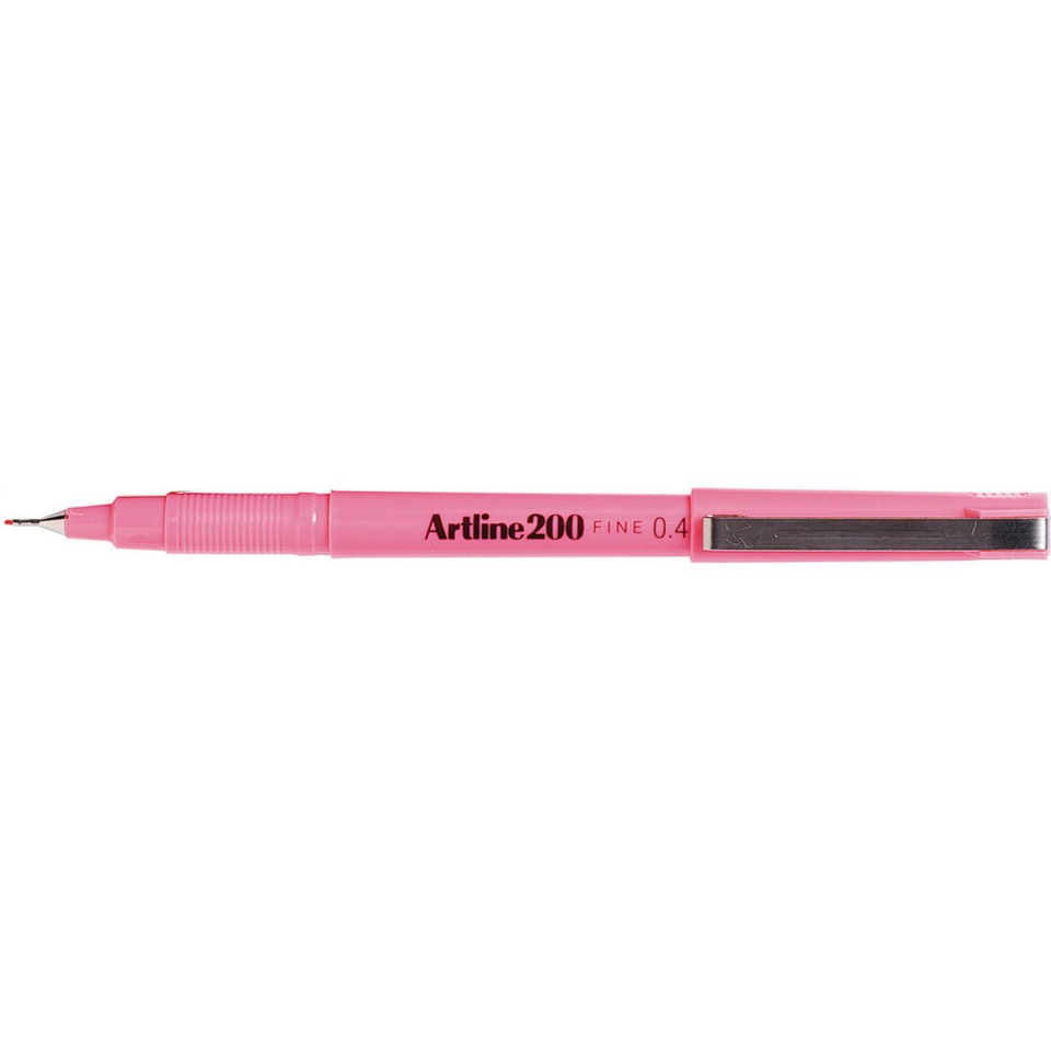 Artline 200 Fineliner Pen Fine 0.4mm Pink