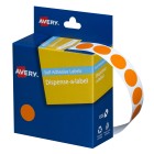 Avery Dot Stickers Dispenser 937240 14mm Diameter Orange Pack 1050 image