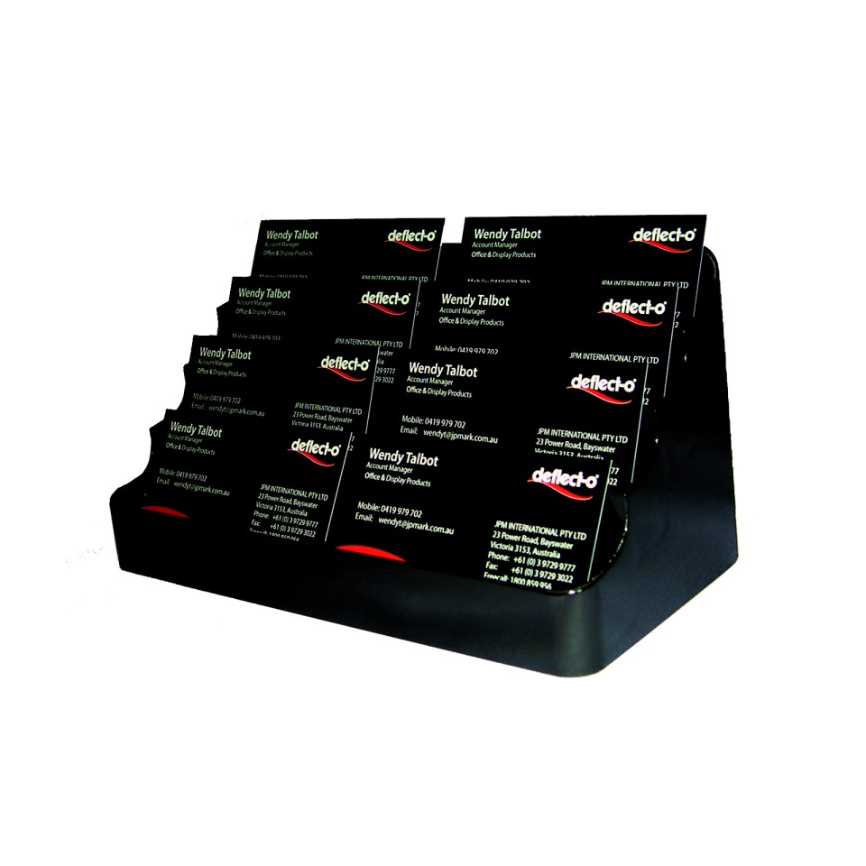 Deflecto Recycled Business Card Holder 8 Tier Black