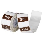 Avery Thursday Day Labels, 40 x 40mm, Brown/White, 500 Labels (937339) image