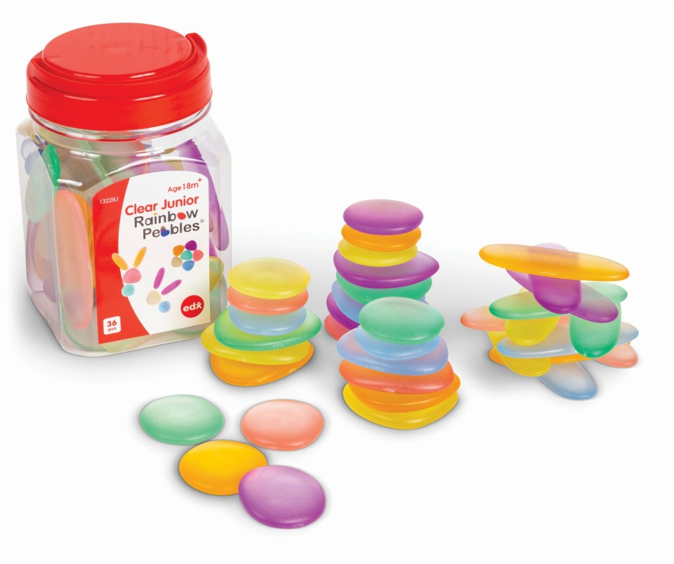 EDX Rainbow Pebbles Junior Clear Pack 36