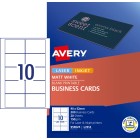 Avery Business Cards Laser Inkjet Printer 959025/L7414 90x52mm 150 g/m2 Matt White Pack 200 image