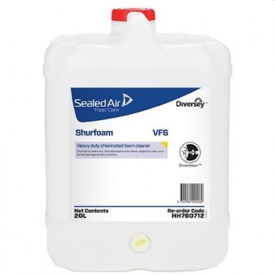 Diversey Shurfoam VF6 Highly Chlorinated Foam Cleaner 20 Litre