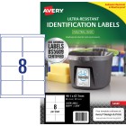 Avery L7914 Ultra Resistant Laser Labels 99.1x67.7 8up 10/pk image