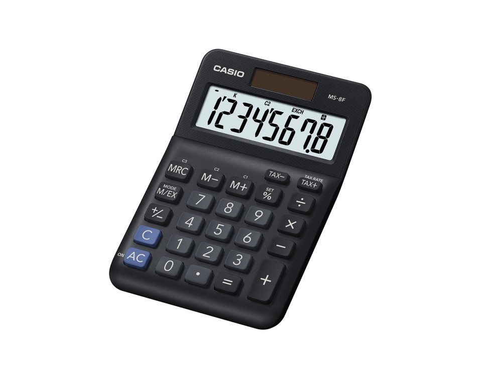 Casio Desktop Calculator Compact MS8F Black