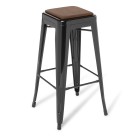 Eden Industry Black Bar Stool With Seat Pad image