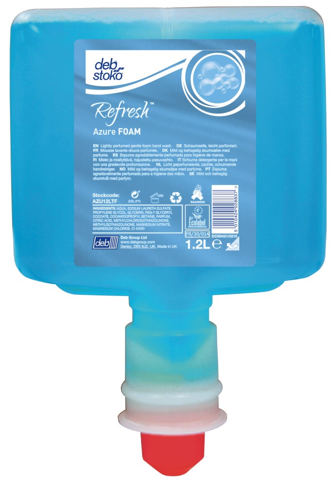 Deb Refresh Azure TF2 Foam Wash 1.2 Litre AZU120TF