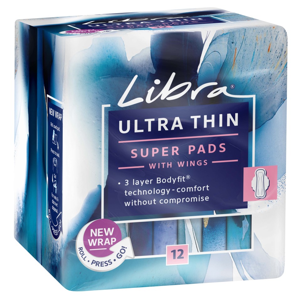Libra Ultrathin Pad with Wings 12 Pads per Pack Carton 6