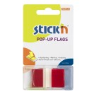 Stick'n Pop Up Flags 45x25mm Red 50 Sheets Each image