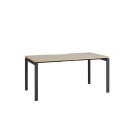 Novah Straight Desk 1600Wx700D Autumn Oak Top / Black Frame image