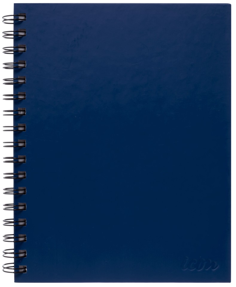 Icon Spiral Notebook Hard Cover Ruled A5 200 Pages Blue
