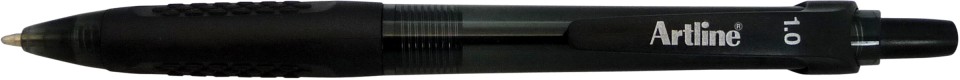 Artline Ikonic Grip Ballpoint Pen Retractable Medium 1.0mm Black Box 12