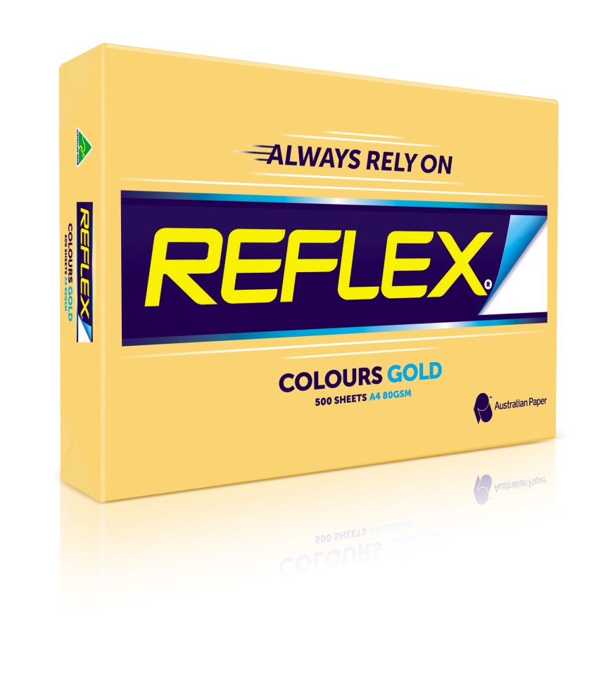 Reflex Tinted Copy Paper A4 80gsm Gold Ream of 500