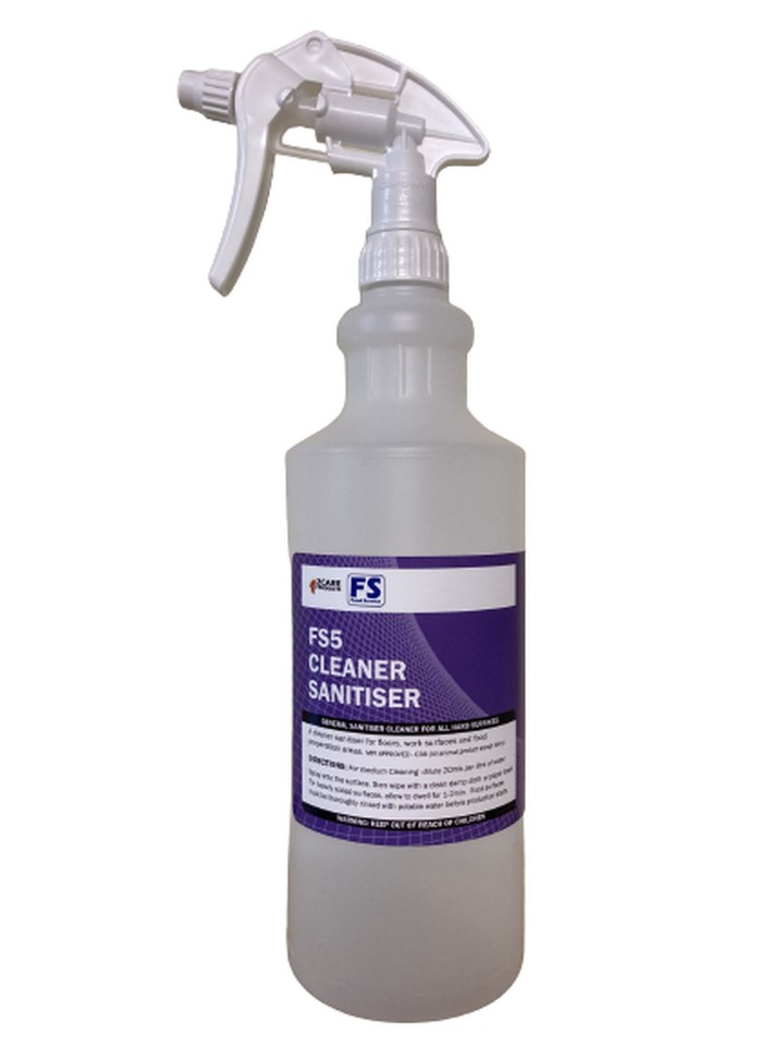 FS5 Sanitiser Cleaner MPI Approved Spray Bottle Kit 1L