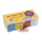 Marbig Paper Clips Round 33mm Assorted Colours Box 800 image