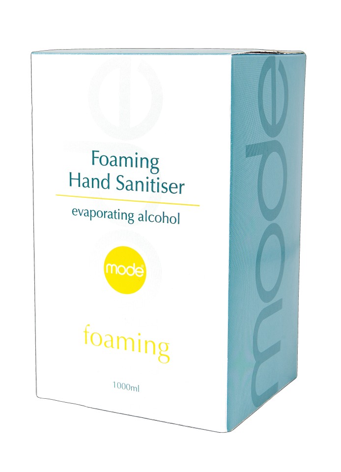 NZ Made Mode 70% Alcohol Foam Hand Sanitiser 1L