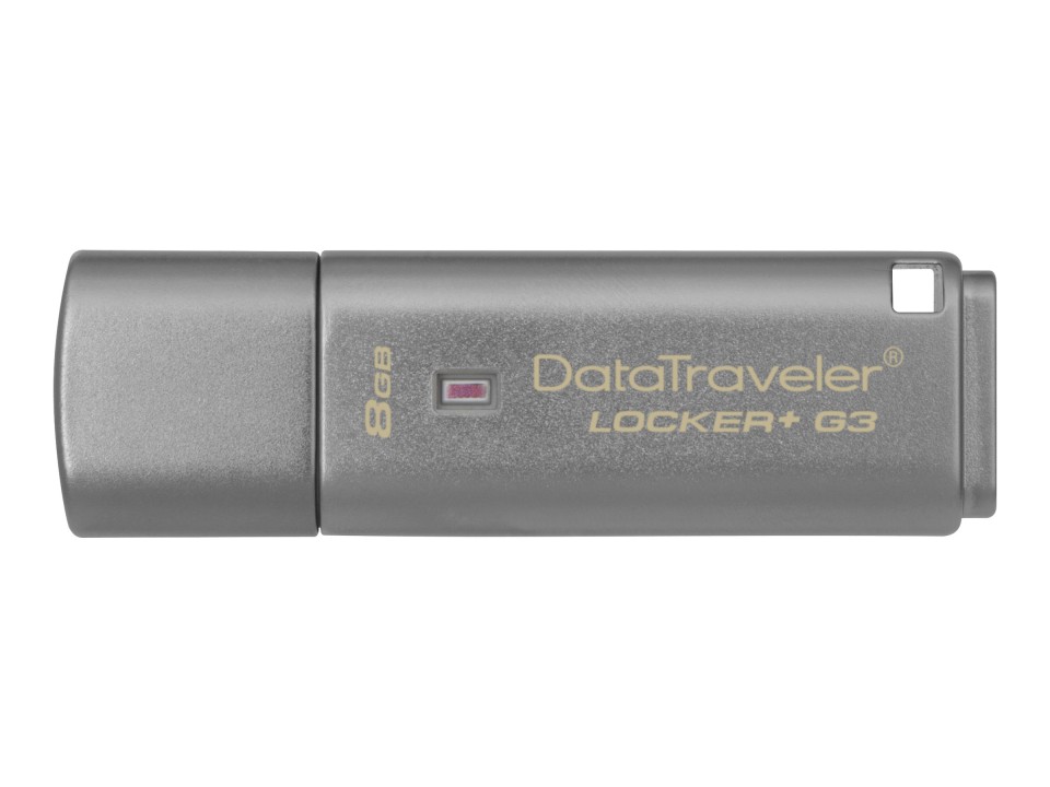 Kingston DataTraveler Locker+ G3 Encrypted Flash Drive USB 3.0 8 GB EA