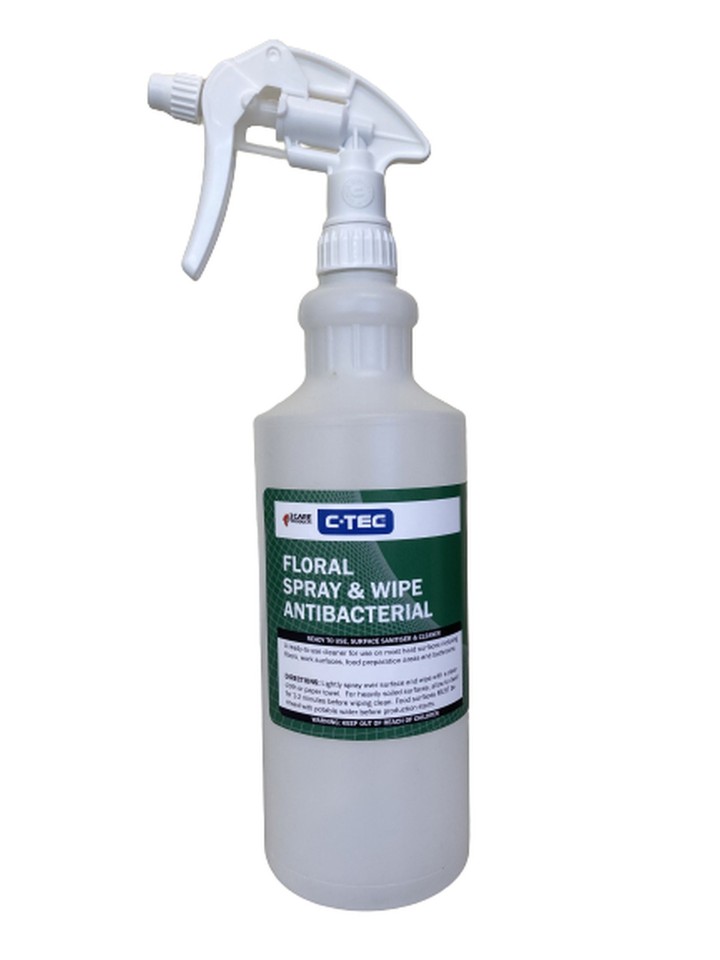 C-TEC Floral Spray and Wipe Bottle Kit 1L