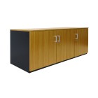 Delta Storage Credenza 2 Adjustable Shelves 1200Wx900Hmm Beech / Charcoal image