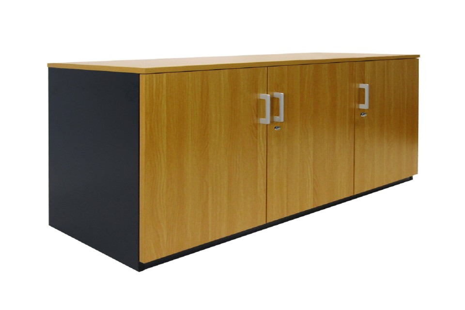 Delta Storage Credenza 2 Adjustable Shelves 1200Wx900Hmm Beech / Charcoal