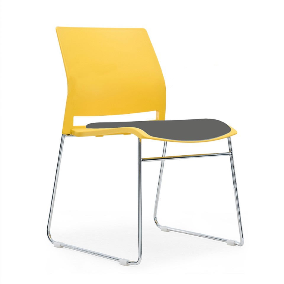 Soho Visitor Chair With Seat Pad Yellow