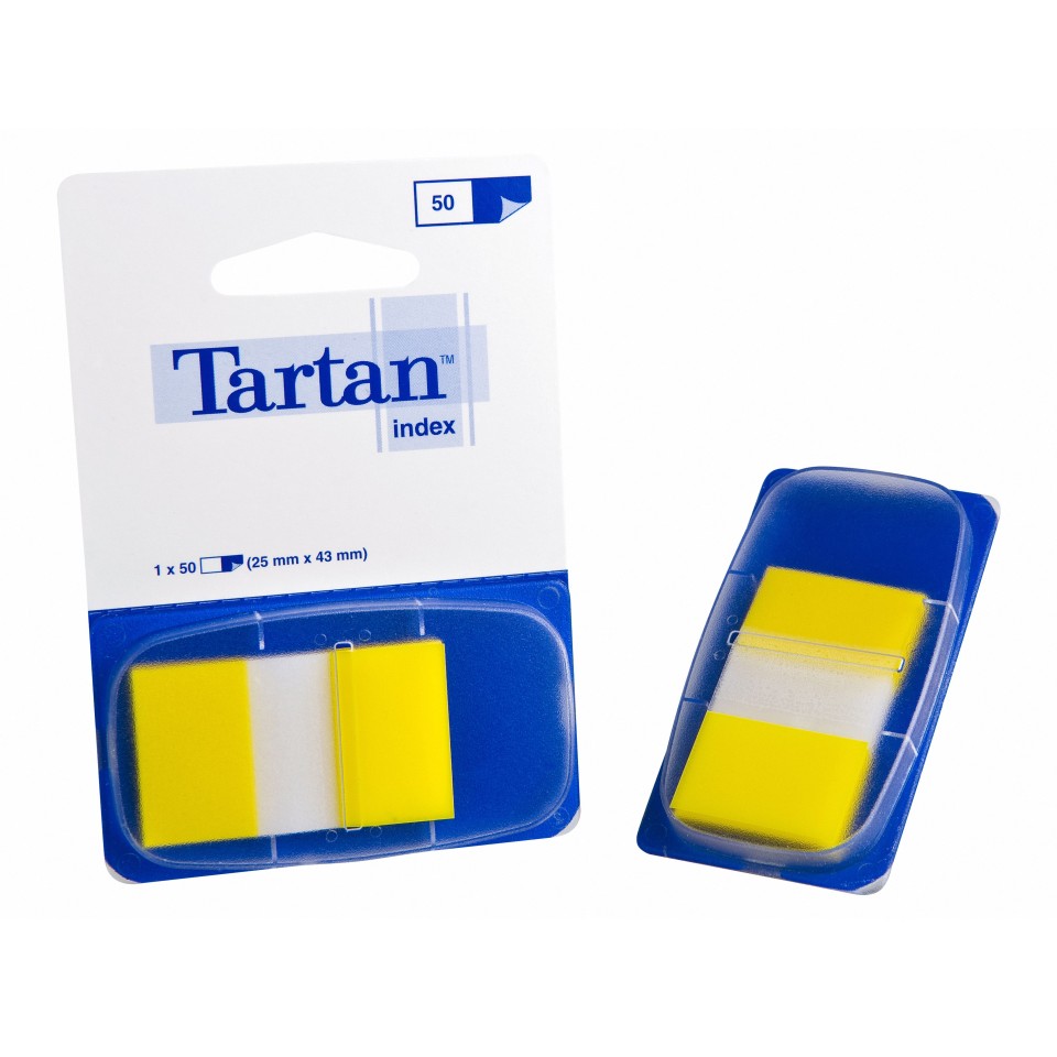 Tartan Flags 25 x 43mm Yellow Pack