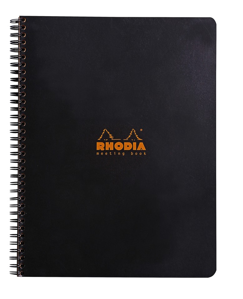 Rhodia Meeting Book Spiral A4 Black