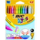BIC Kids Plastidecor Crayons Pencil Shape Assorted Colours Pack 12 image