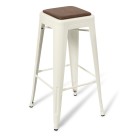 Eden Industry White Bar Stool With Seat Pad image
