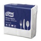 Tork Dinner Napkin Quilted Emboss 2 Ply 8 Fold 390x390mm White Pack 100 image