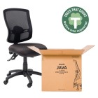 Mondo Java 3 Lever Mesh High Back Chair Unassembled Black Mesh image