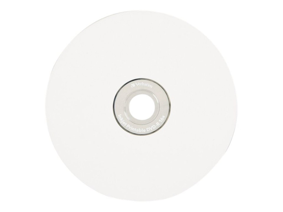 Verbatim Inkjet Printable DVD-R 4.7 GB 120 Min White Spindle 50Pk