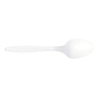 Plastic Dessert Spoon White Box 1000 *NZ Govt Banned from 1st July 2023* image